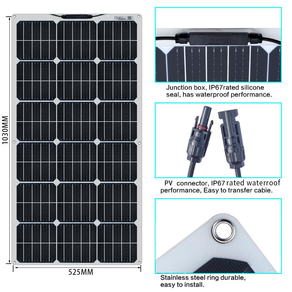 FlexIble 240W Monocrystalline Solar Panel
