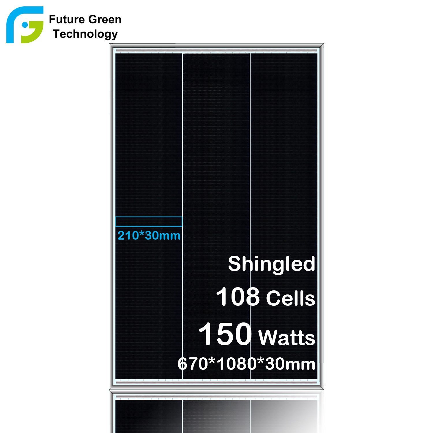 FGET Cheapest Price Ome ODM Shingled Mono Panel 155W Overlapping Solar Mono High Efficiency