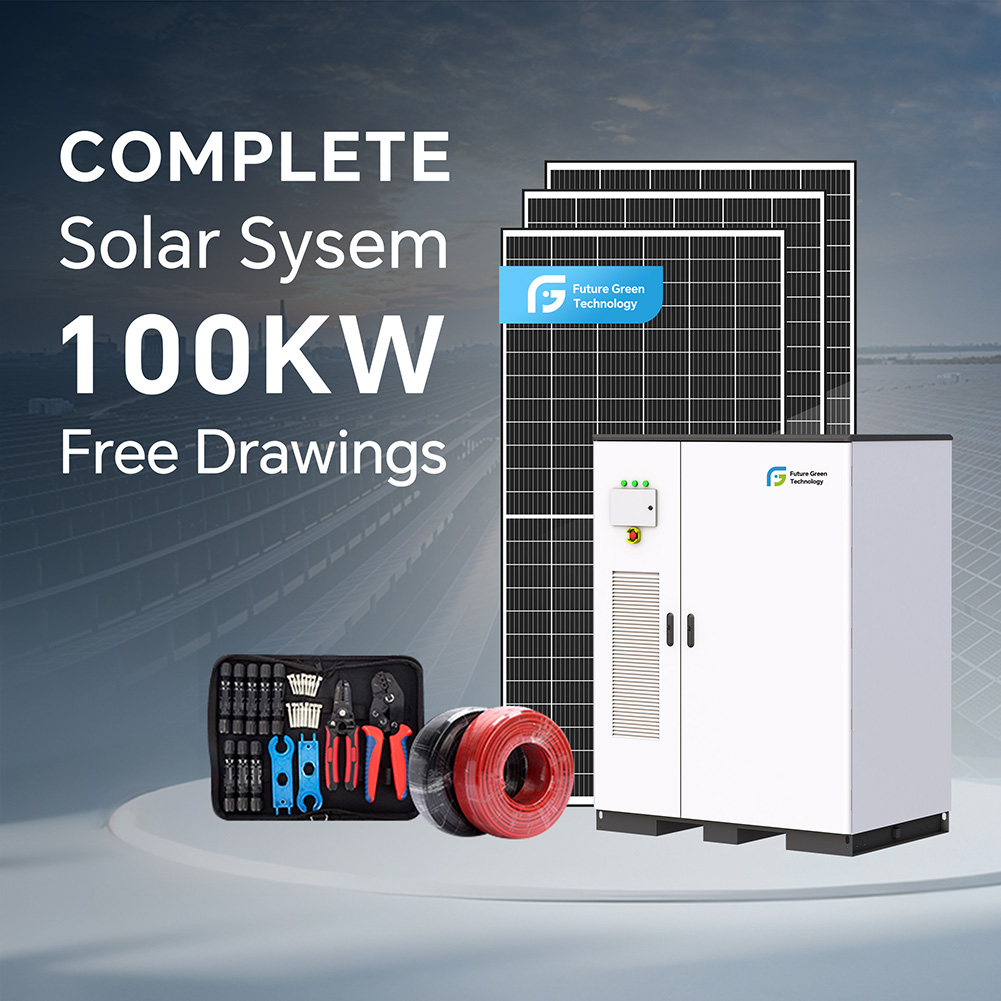 Komplettpaket 50 kW 100 kW 200 kW Hybrid-Solarenergiesystem-Set BESS Lithium-Batteriespeichergenerator für die Industrie
