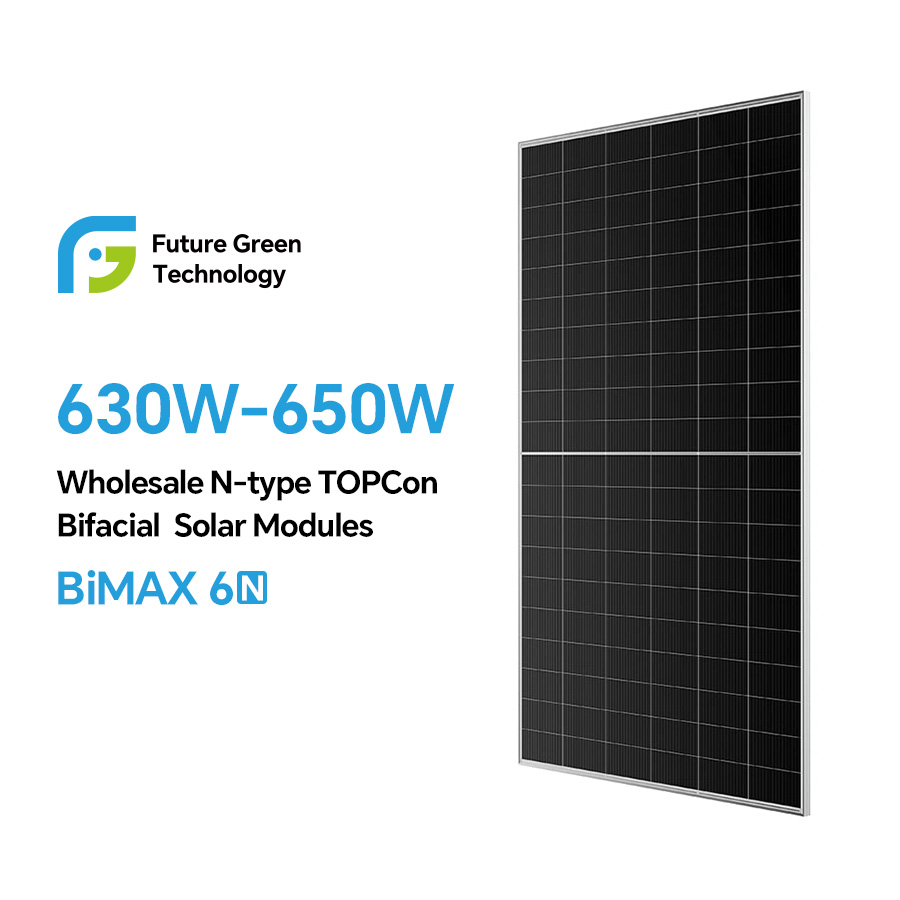 Fabrik OEM/ODM 620W 625W 630W 635W 640W 182MM Solarzelle Mono N-Typ BIFACIAL Halbschnitt-Solarmodule Solarstrommodul