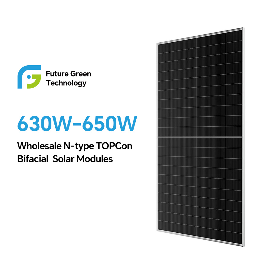 Fabrik OEM/ODM 620W 625W 630W 635W 640W 182MM Solarzelle Mono N-Typ BIFACIAL Halbschnitt-Solarmodule Solarstrommodul