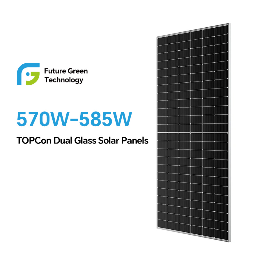 M10N 570W 575W 580W 585W 182-182mm Solar Cell Mono LECO N-Type BIFACIAL Half Cut Solar Panels
