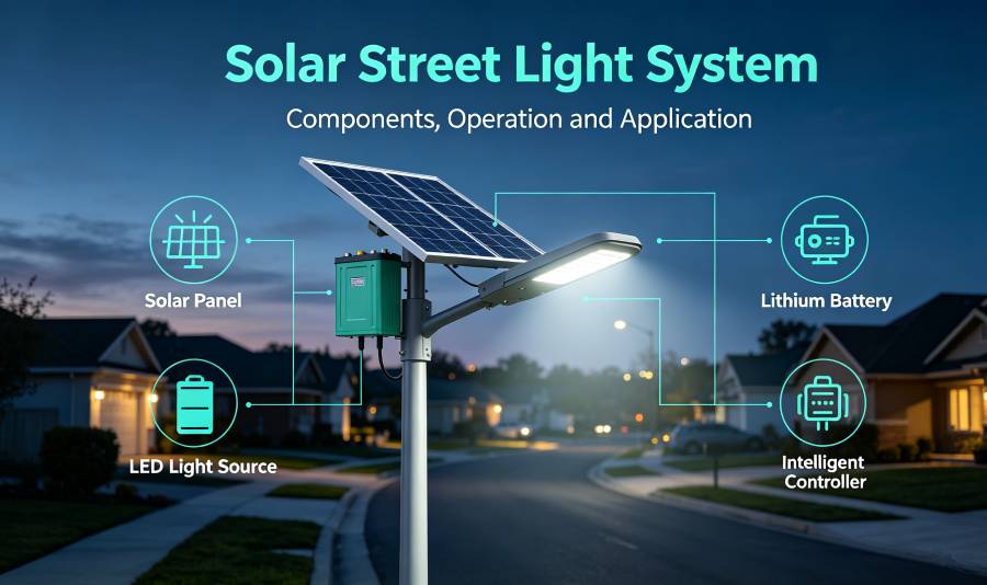Solar Street Light System Diagram